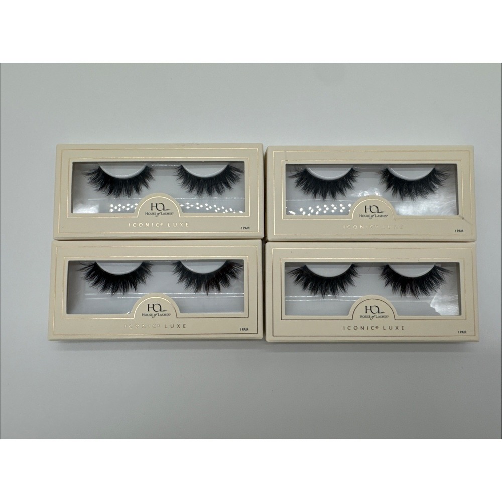 House of Lashes Iconic Luxe False Eyelashes 4 Pairs Dramatic Wispy Glam Lashes